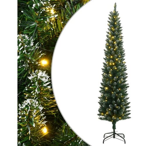 vidaXL Umetna ozka novoletna jelka 300 LED diod 240 cm Cene