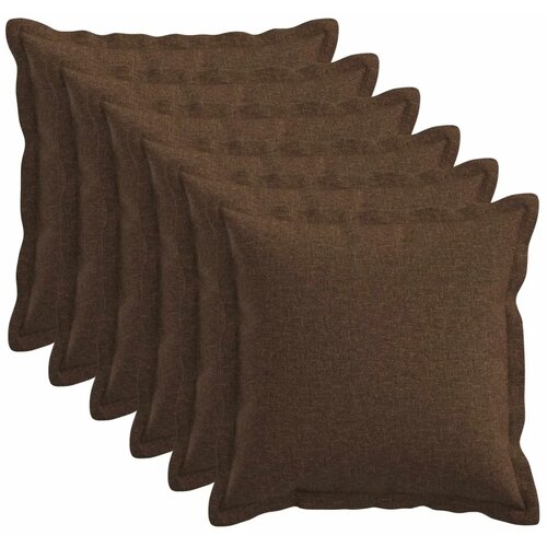  Presvlaka za jastuk 6 kom. HOUTEN Smeđa 35 x 35 cm Umjetni lan - Smeđa 35 x 35 cm 6 Cijene