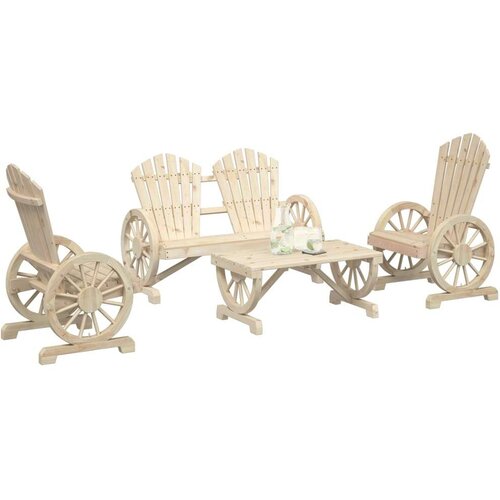  4-dijelna vrtna garnitura od masivne jelovine Cene