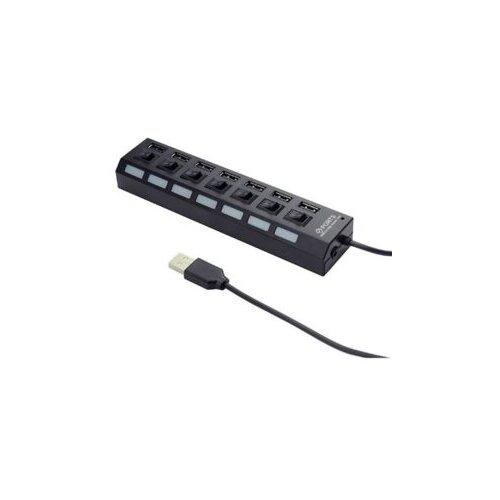  USB HUB GEMBIRD aktivni sa prekidačima UHB-U2P7-03, 7 port, LED indikator, black, + strujni adapter Cijene