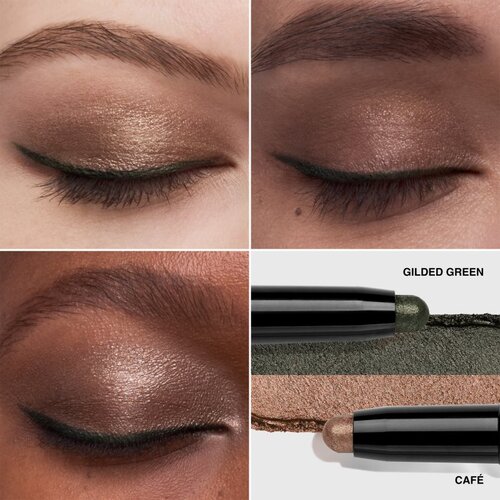 Bobbi Brown Long-Wear Cream Shadow Stick Duo senčila za oči v svičniku duo odtenek Caf&amp;eacute; / Gilded Green 1.6 g Slike