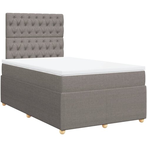 vidaXL Box spring postelja z vzmetnico taupe 120x200 cm blago, (21308171) Cene