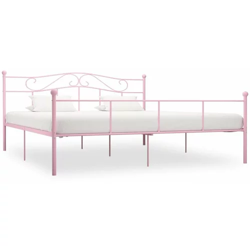  za krevet ružičasti metalni 180 x 200 cm