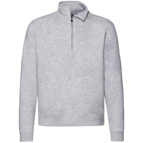 Fruit Of The Loom Grey Men's Sweatshirt Zip Neck Sweat Cene