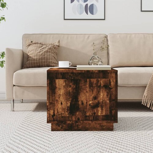 vidaXL Klubska mizica dimljeni hrast 51x50x44 cm inženirski les Cene