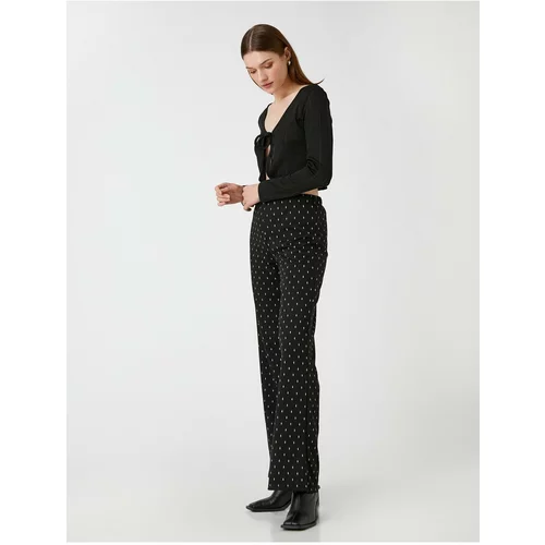 Koton Wide Leg Trousers with an Elastic Waist.