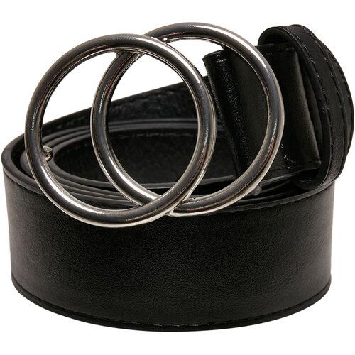 Urban Classics Belt with ring buckle black/silver Slike