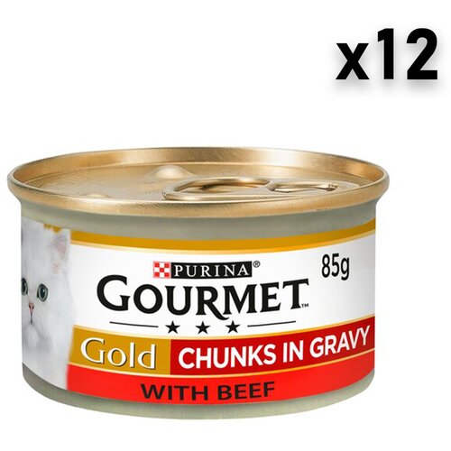Gourmet Gold duo vlažna hrana za mačke, govedina i piletina, 12x85g Cene