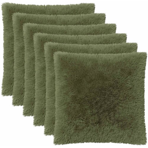  Presvlaka za jastuk 6 pcs HEERLEN Zelena 60 x 60 cm PV flis Cijene