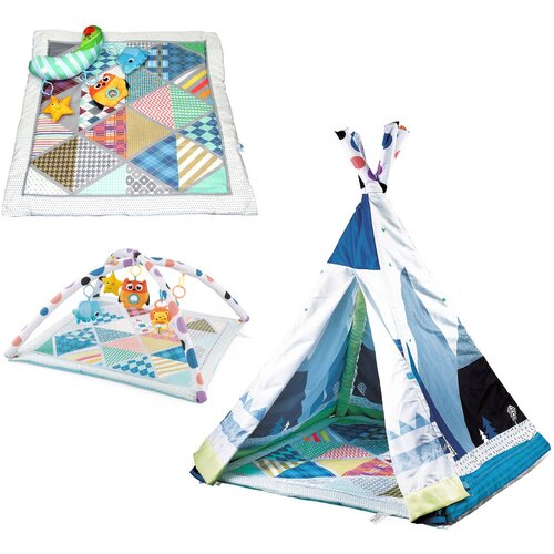 Kikka Boo podloga za igru &amp;scaron;ator teepee 2in1 adventure boy (KKB10248) Slike