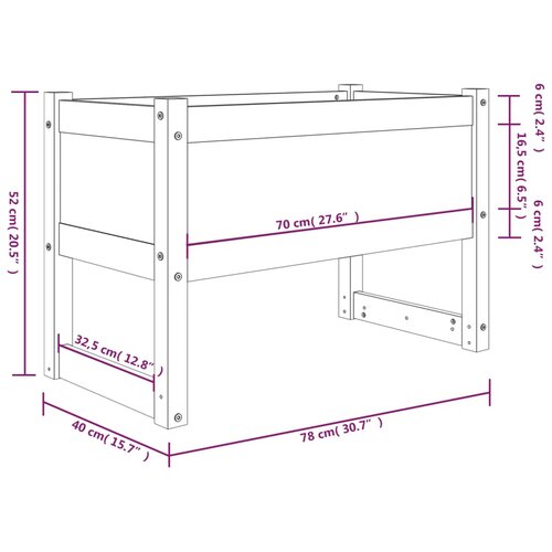  Sadilica 78 x 40 x 52 cm od masivne borovine Slike