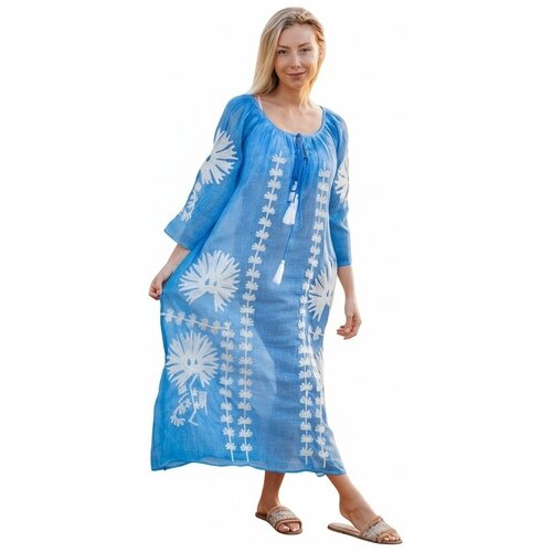 Isla Bonita By Sigris Dolge obleke Dolga Midi Obleka Modra Slike