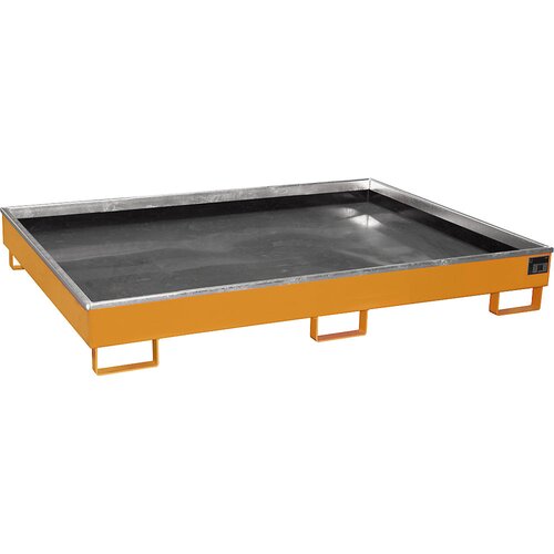 Eurokraft pro regalna talna kadica z vstavkom iz pe, prestrezna prostornina 240 l, dx&amp;scaron;xv 1765 x 1315 x 255 mm, oranžne barve, od 3 kosov Slike