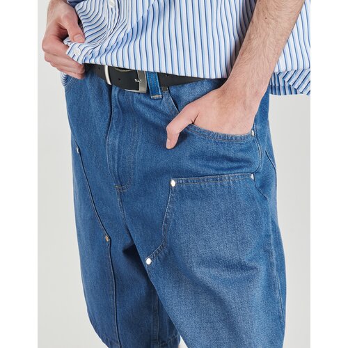 Edwin Kratke hlače &amp;amp; Bermuda Double Knee Worker Short Modra Slike
