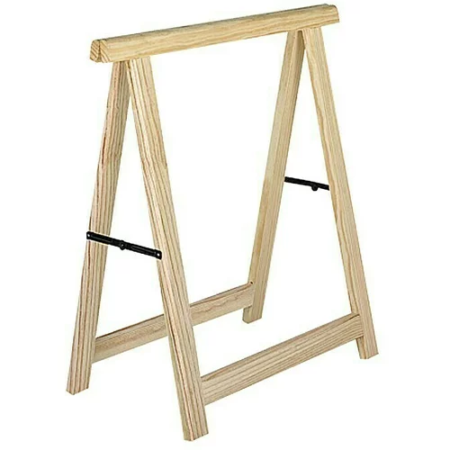 Drveni sklopivi stalak profesionalni (nosiva sila: 600 kg s 2 drvena stalka, visina: 75,5 cm, bor)
