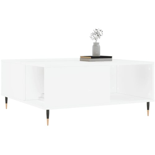  Stolić za kavu bijeli 80 x 80 x 36,5 cm od konstruiranog drva Slike