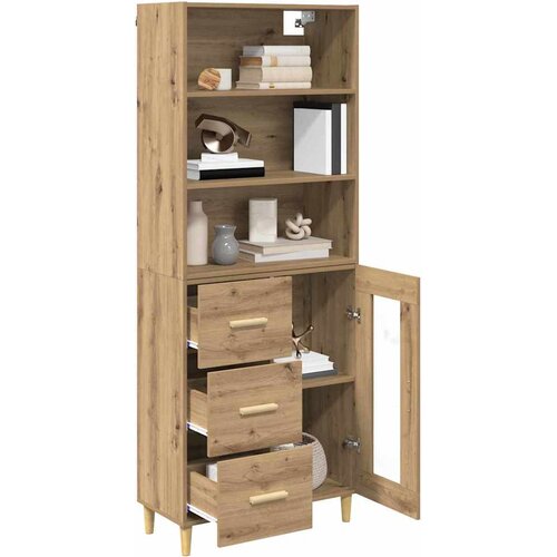  Highboard Umjetnički hrast 69,5 x 34 x 180 cm Konstruirano drvo Slike
