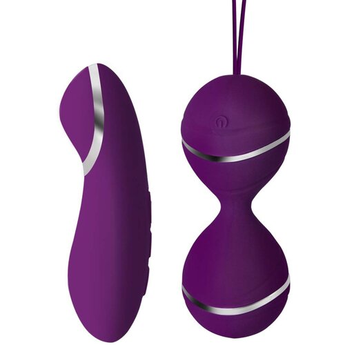 SuperLove Remote Controlled Vibrating Love Balls Purple Slike
