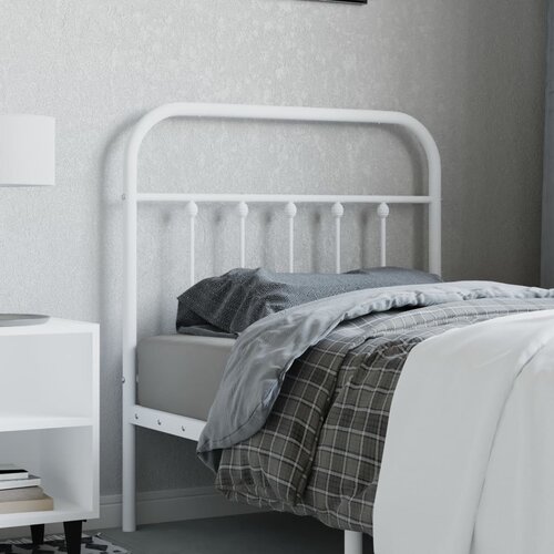 vidaXL Kovinsko vzglavje belo 90 cm Cene