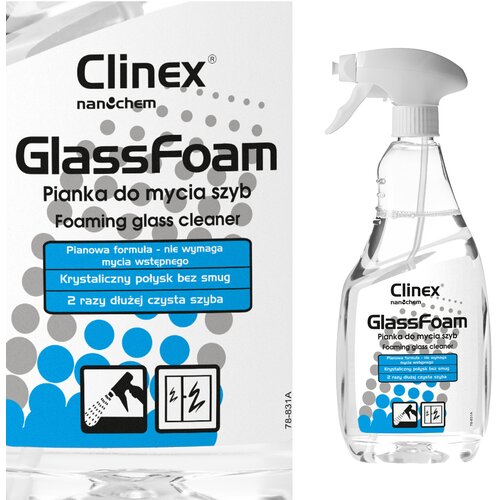 Clinex Profesionalna pena za či&scaron;čenje oken in ogledal brez lis in madežev Glass Foam 650ML, (21389367) Cene
