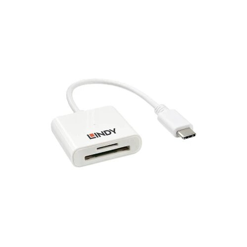 Lindy vanjski čitač memorijskih kartica microSD, SD, USB-C™ USB 3.2 (1. gen.) bijela Cijene