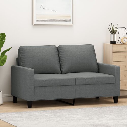  The Living Store Dvosed temno siv 120 cm blago - Kavč Dvosed, (21501719) Slike