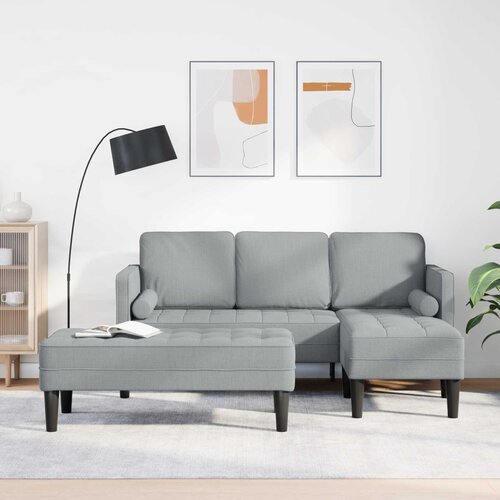  Set sofe s jastukom 2 pcs Svijetlo siva Poliester Cijene
