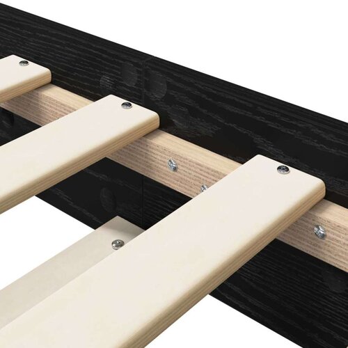  Okvir za krevet Crni hrast 80 x 200 cm Konstruirano drvo - Crni hrast Slike