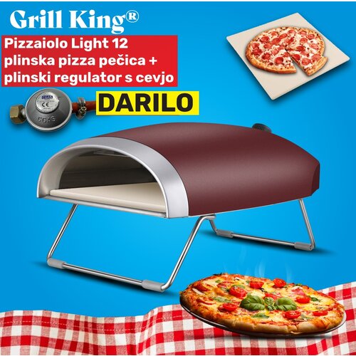Grill King Pizzaiolo Light 12” plinski pizza pekač + plinski regulator s crijevom + zaštitno pokrivalo Cijene