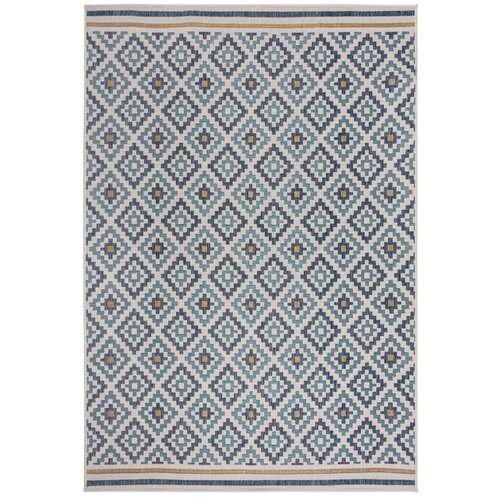Flair Rugs Rumena/modra notranja in zunanja preproga 120x170 cm Zia Trellis – Cene