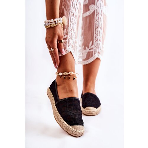 Kesi Classic Women&amp;#039;s Espadrilles Openwork Black Catris Slike
