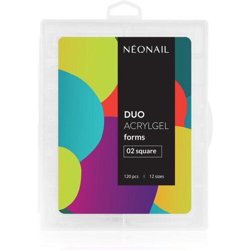 NeoNail Duo Acrylgel Forms &amp;Scaron;ablone za nokte tip 02 Square 120 kom Slike