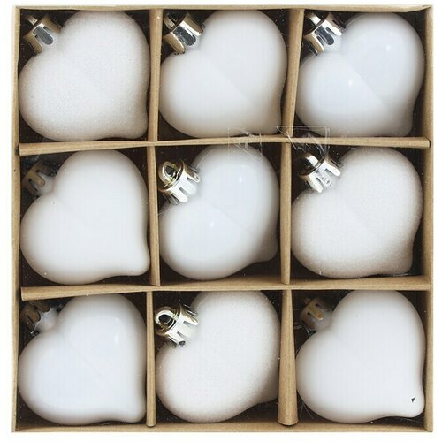  kuglice za božićno drvce (bijele boje, plastika, 9 kom.) Cijene