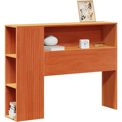 VidaXL Vzglavje s predelki vo&amp;scaron;čeno rjavo 90 cm trdna borovina, (21532434) Slike