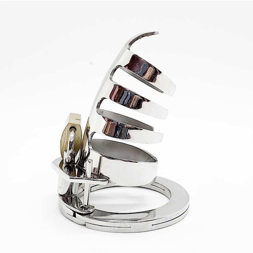 Black Label The Classic Stainless Steel Cock Cage Silver Slike