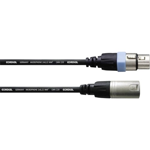 Cordial Mikrofonski kabel \, 1 m\, REAN ženski/mo&amp;scaron;ki XLR-konektor\, črne barve, (20428171) Slike