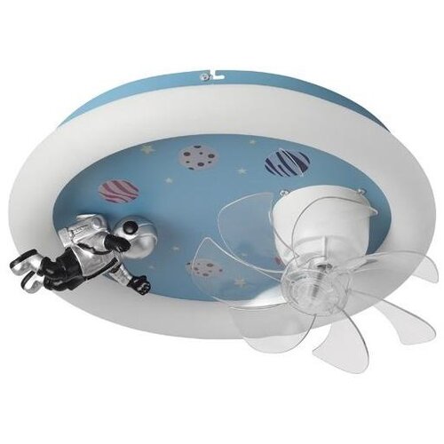  LED dečija prigu&scaron;iva stropna lampa sa ventilatorom LED/48W/230V 3000/4000/6000K plava Cene