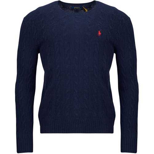 Polo Ralph Lauren PULL COL ROND EN MAILLE TORSADEE LAINE CACHEMIRE Tamno plava Slike