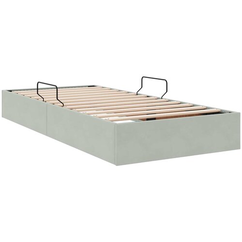  Otomanski krevet s pohranom Svjetlosiva 90 x 190 cm Bar&amp;scaron;un Slike