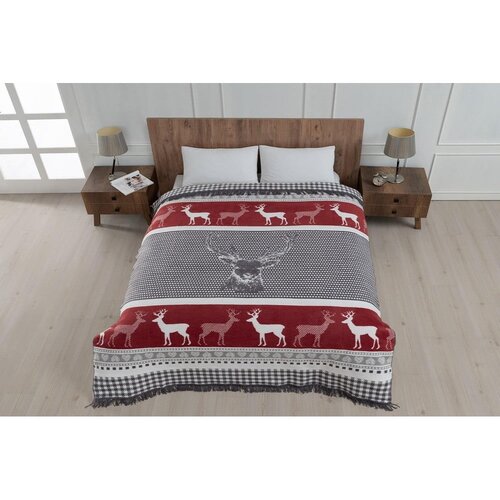 Mila Home Rdeče/sivo pregrinjalo 180x220 cm – Cene