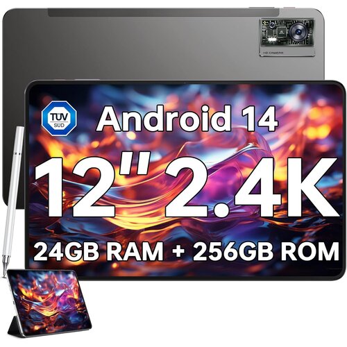 Oukitel OT5S 24GB(6+18GB)/256GB/TF 2TB, 4G-LTE siva tablični računalnik, 8250mAh 12" Android 14, (21312193) Cene