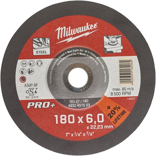 Milwaukee brusna ploča za metal pro+ SG27 180x6mm Cene