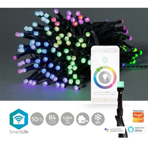 Nedis WIFILX01C84 - led rgb spoljna girlanda 84xLED/8 funkcija 13m IP65 wi-fi tuya Slike