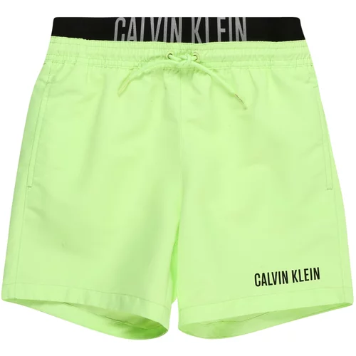 Calvin Klein Swimwear Kupaće hlače 'Intense Power' limeta / crna / bijela