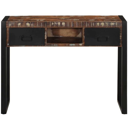 VidaXL Konzolni stol Vi&amp;scaron;ebojni 100x35x75 cm puno drvo obrađeno Slike