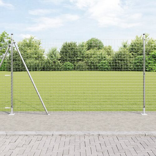 vidaXL evropska ograja s 7 flanged stebri 1.6x10 m Cene