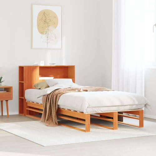 vidaXL Krevet s regalom za knjige bez madraca 90 x 200 cm masivno drvo Cijene