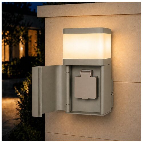 Brilagi Spolja&amp;scaron;nja zidna lampa sa SCHUKO utičnicom PILLAR 1xG9/11W/230V IP44 siva Slike