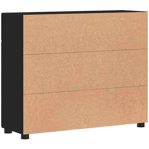  Kreveta s policom Crna 88 5 x 30 5 x 73 cm Konstruirano drvo Slike