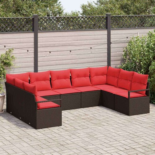  Set sofe s jastukom 9 pcs Smeđa poliratan Cene